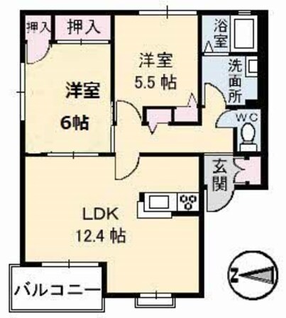 ラ・カーナ　Ｊ棟の物件間取画像